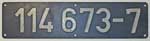 Deutschland (DDR), Lokschild der DRo: 114 673-7, Niet-Aluminium-Gro (NAlG), Satz.