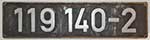Deutschland (DDR), Lokschild der DRo: 119 140-2, Guss-Aluminium-Rund, mit Rand (GAlRmR). Satz.
