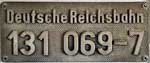 Deutschland (DDR), Lokschild der DRo: 131 069-7, Guss-Aluminium-Rund (GAlR). Ein sehr schöner Satz.