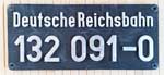 Deutschland (DDR), Lokschild der DRo: 132 091-0, Guss-Aluminium-Rund (GAlR).