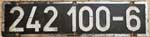 Deutschland (DR), Lokschild der DRo: 242 100-6, Niet-Aluminium-Gro� (NAlG).