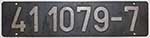 Deutschland (DDR), Lokschild der DRo: 41 1079-7, Niet-Aluminium-Groß (NAlG). Ein sehr schöner Satz.