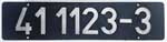 Deutschland (DDR), Lokschild der DRo: 41 1123-3, Niet-Aluminium-Gro� (NAlG). Ein sch�ner Satz.