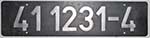 Deutschland (DDR), Lokschild der DRo: 41 1231-4, Niet-Aluminium-Groß, (NAlG). Ein sehr schöner Satz.