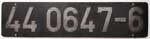 Deutschland (DDR), Lokschild der DRo: 44 0647, Niet-Aluminium-Gro (NAlG).