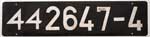 Deutschland (DDR), Lokschild der DRo: 44 2647-4, gemalt.