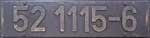 Deutschland (DDR), Lokschild der DRo: 52 1115-6, Niet-Aluminium-Gro, Satz.