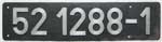 Deutschland (DDR), Lokschild der DRo: 52 1288-1, Niet-Aluminium-Groß (NAlG).