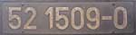 Deutschland (DDR), Lokschild der DRo: 52 1509-0, Niet-Aluminium-Spitz (NAlS).