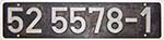 Deutschland (DDR), Lokschild der DRo: 52 5578-1, Niet-Aluminium-Groß (NAlG). Das Schild wurde umgenietet aus dem Schild der 52 8028-4.