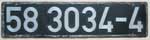 Deutschland (DDR), Lokschild der DRo: 58 3034-4, Niet-Aluminium-Groß (NAlG).