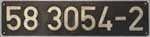 Deutschland (DDR), Lokschild der DRo: 58 3054-2, Niet-Aluminium-Gro.
