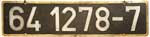 Deutschland (DDR), Lokschild der DRo:  64 1278-7, Niet-Aluminium-Groß (NAlG).