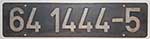 Deutschland (DDR), Lokschild der DRo: 64 1444-5, Niet-Aluminium-Groß + 64 444 NAlS. Ein sehr schöner Satz.