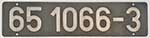 Deutschland (DDR), Lokschild der DRo: 65 1066-3, Niet-Aluminium-Groß und 65 1066 Niet-Aluminium-Spitz (NAlS). Ein sehr schöner Satz.