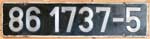Deutschland (DDR), Lokschild der DRo: 86 1737-5, Niet-Aluminium-Gro (NAlG).