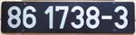 Deutschland (DDR), Lokschild der DRo: 86 1738-3, Niet-Aluminium-Groß (NAlG).