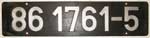 Deutschland (DDR), Lokschild der DRo: 86 1761-5, Niet-Aluminium-Groß (NAlG).