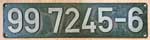 Deutschland (DDR), Lokschild der DRo: 99 7245-6, Niet-Aluminium-Gro (NAlG-PP).
