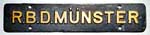 Deutschland (DR), Heimatschild der DRG: R.B.D. M�nster, Messingguss (GMs).