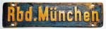 Deutschland (DR), Heimatschild der DRG: Rbd. M�nchen, Messingguss (GMs).