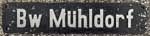 Heimatschild: Bw Mhldorf, Pinter KG, Overath bei Kln. Seltenes Gusszeichen im Oval, quer "gestempelt".