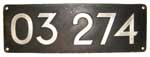 Deutschland (DDR), Lokschild der DRo: 03 274, Guss-Aluminium-Spitz (GAlS).