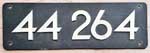 Deutschland (DDR), Lokschild der DRo: 44 264, Niet-Aluminium-Spitz (NAlS). Ein schner Satz mit EDV-Schild.