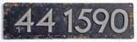 Deutschland (DDR), Lokschild der DRo: 44 1590, Guss-Aluminium-Spitz (GAlS). Ein sehr sch�nes Lokschild.