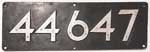 Deutschland (DDR), Lokschild der DRo: 44 647, Niet-Aluminium-Spitz (NAlS).