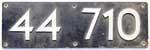 Deutschland (DDR), Lokschild der DRo: 44 710, Guss-Aluminium-Spitz (GAlS).