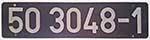 Deutschland (DDR), Lokschild der DRo: 50 3048-1, Niet-Aluminium-Groß (NAlG).