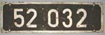 Deutschland (DDR), Lokschild der DRo: 52 032, gemalt. Rckseite von 58 2008 NAlS.