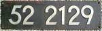 Deutschland (DDR), Lokschild der DRo: 52 2129, Niet-Aluminium-Spitz (NAlS).