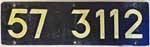 Deutschland (DDR), Lokschild der DRo: 57 3112. Niet-Aluminium-Spitz NAlS. Ein sehr sch�nes Lokschild.