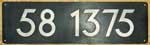 Deutschland (DDR), Lokschild der DRo: 58 1375, Niet-Aluminium-Spitz (NAlS). Ein schner Satz