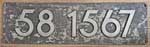 Deutschland (DDR), Lokschild der DRo: 58 1567, Guss-Aluminium-Spitz (GAlS).