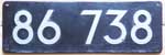 Deutschland (DDR), Lokschild der DRo: 86 738, Niet-Aluminium-Spitz (NAlS).
