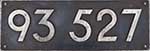 Deutschland (DDR), Lokschild der DRo: 93 527, Niet-Aluminium-Spitz (NAlS).