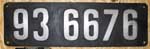 Deutschland (DDR), Lokschild der DRo: 93 6676, Niet-Aluminium-Rund (NAlR). Eine Lokomotive der ex Weimar-Berka-Blankenhainer Eisenbahn.