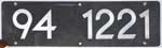 Deutschland (DDR), Lokschild der DRo: 94 1221, Guss-Aluminium-Spitz (GAlS).