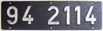 Deutschland (DDR), Lokschild der DRo: 94 2114, Niet-Aluminium-Rund (NAlR).