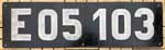 Deutschland (DDR), Lokschild der DRo: E05 103. Niet-Aluminium-Breit NAlB.