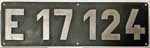 Deutschland (DDR), Lokschild der DRo: E17 124, Niet-Aluminium-Breit (NAlB). Ein schöner Satz.