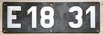 Deutschland (DDR), Lokschild der DRo: E18 31, Niet-Aluminium-Breit (NAlB). Eine der drei E18er bei der DRo.
