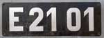Deutschland (DR), Lokschild der DRo: E21 01, Niet-Aluminium-Groß (NAlG).