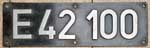 Deutschland (DR), Lokschild der DRo: E42 100, Niet-Aluminium-Gro� (NAlG).
