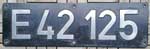 Deutschland (DDR), Lokschild der DRo: E42 125, Niet-Aluminium-Gro. Satz.
