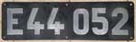 Deutschland (DDR), Lokschild der DRo: E44 052, Niet-Aluminium-Breit (NAlB).