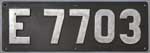 Deutschland (DDR), Lokschild der DRo: E77 03, Niet-Aluminium-Breit (NAlB), Ausfhrung Aw Dessau. Ein sehr schnes Schild.